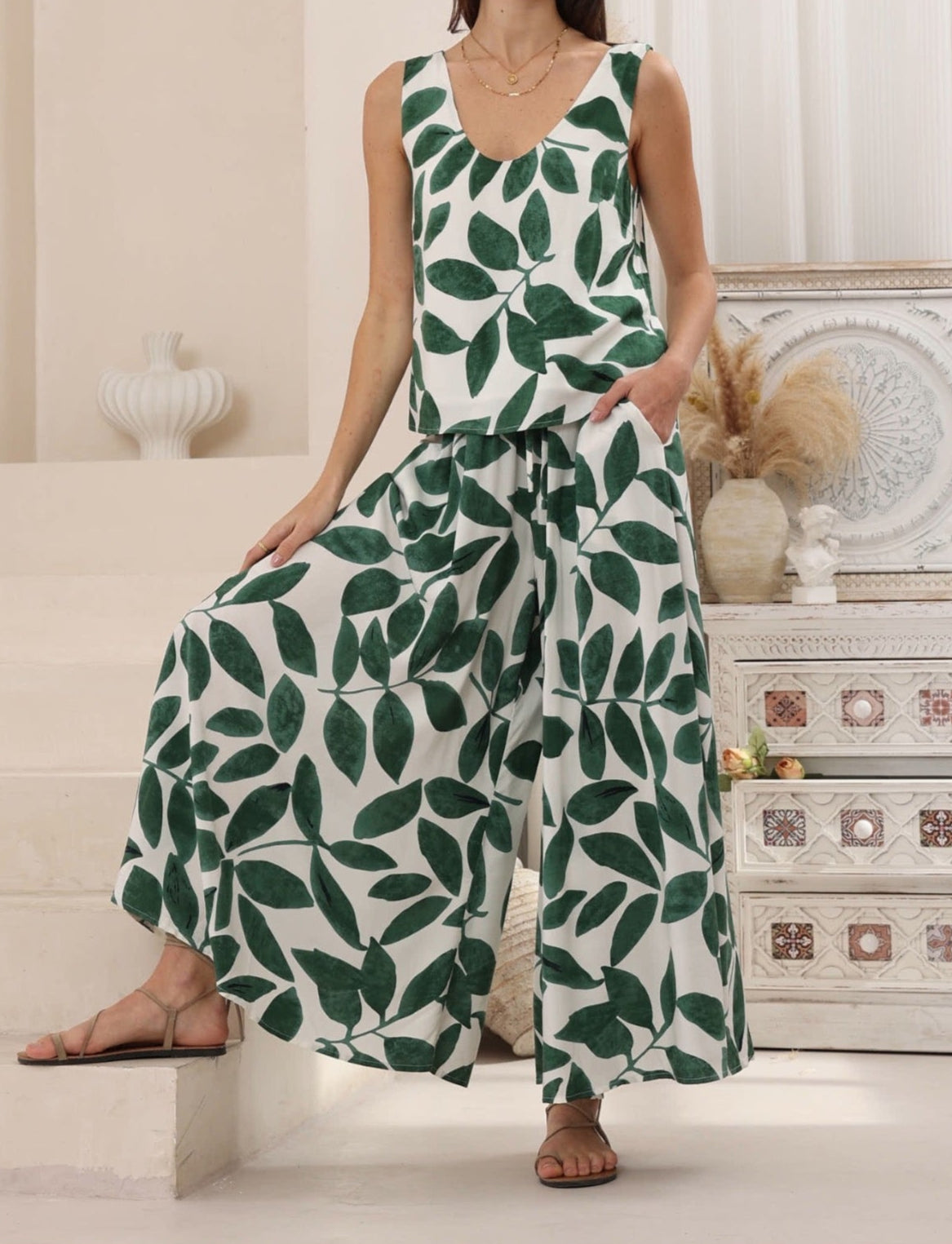 Green Leaf Pants