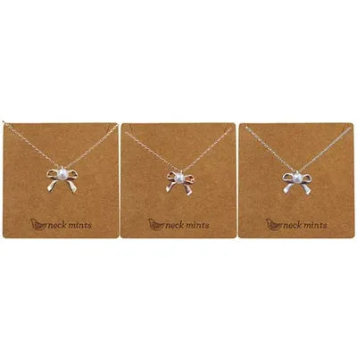 Bow Pearl Necklaces