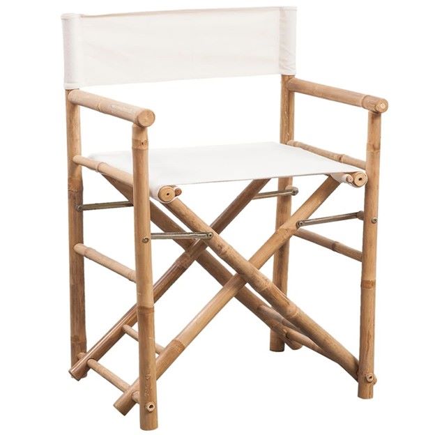 Folding White Directors Chair - PRE ORDER for end of March delivery
