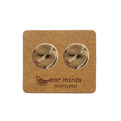 Hammered Disc Stud Earring