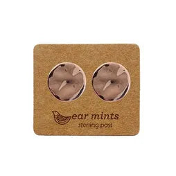Hammered Disc Stud Earring