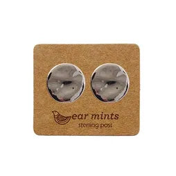 Hammered Disc Stud Earring