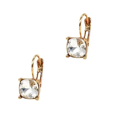 Square Jewell-Design Earrings