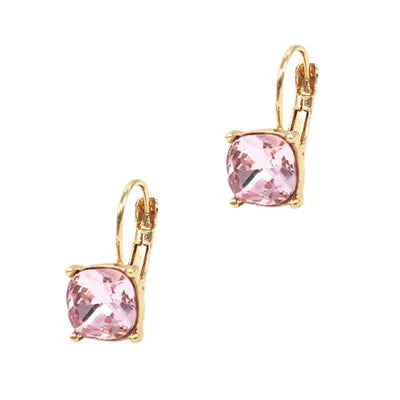 Square Jewell-Design Earrings