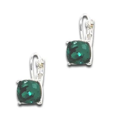 Square Jewell-Design Earrings