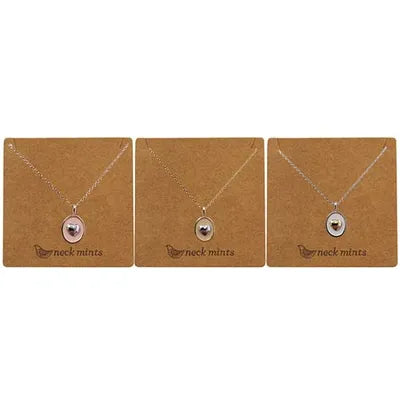 Two-Tone Oval Heart Necklaces