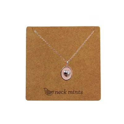 Two-Tone Oval Heart Necklaces