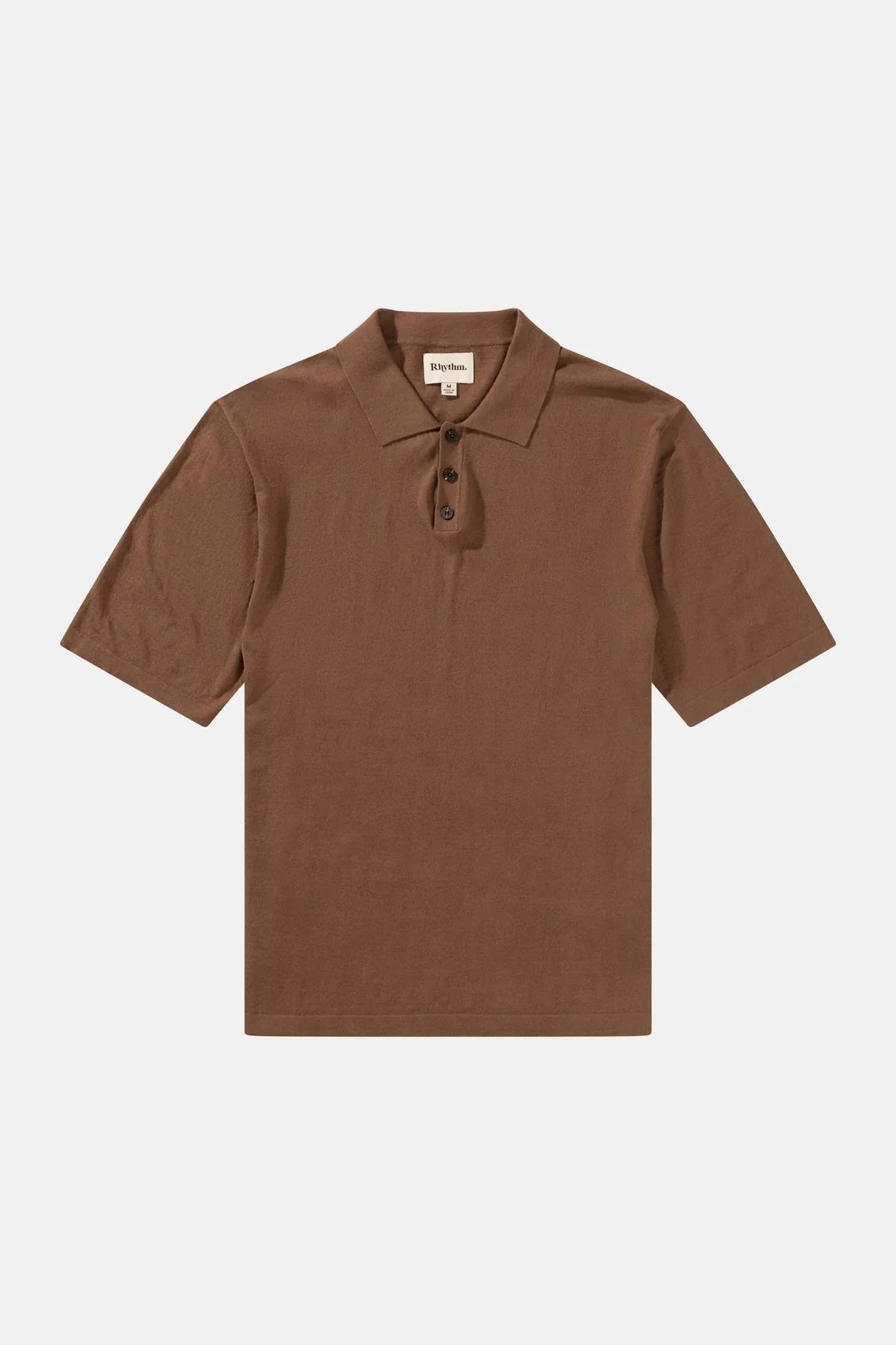 Essential Knit Short Sleeve Polo - Brown