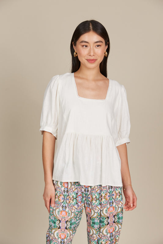 Amelie Top White