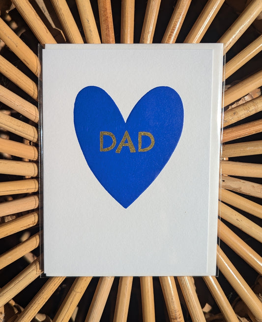 Dad Blue Heart Card