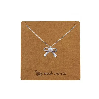 Bow Pearl Necklaces