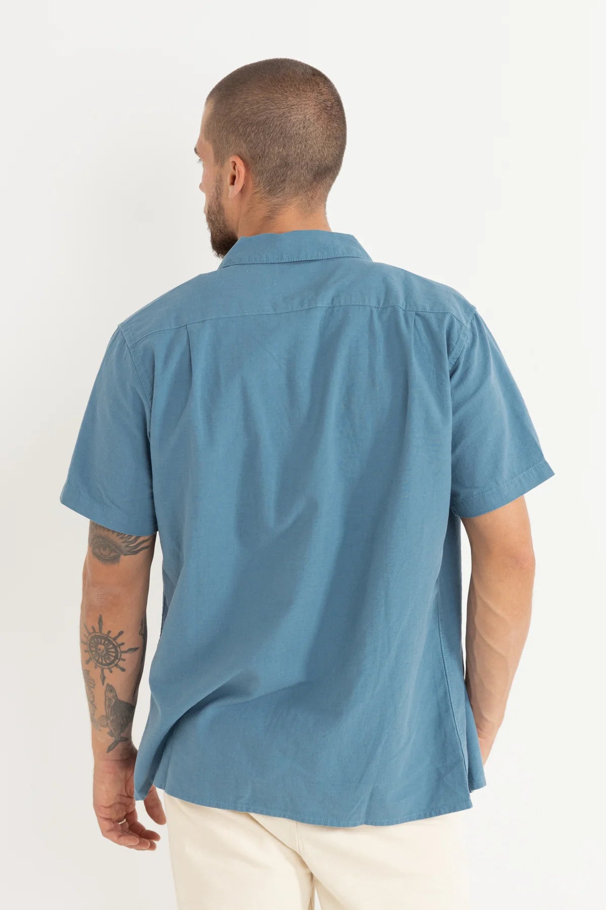 Classic Linen Short Sleeve Shirt - Mineral Blue