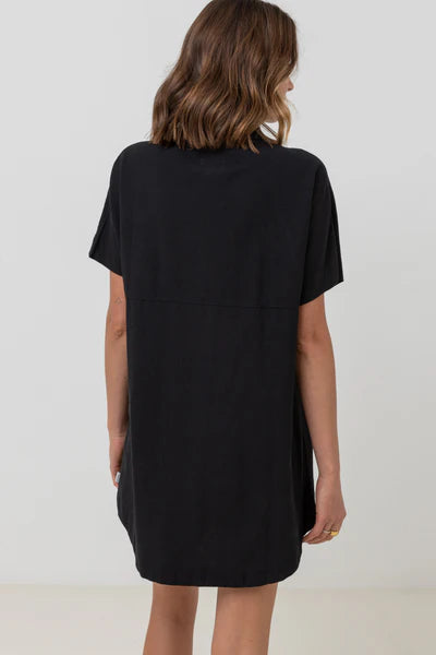 Classic Shirt Dress - Black