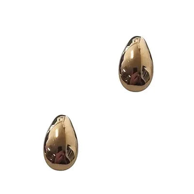 Curved Teardrop Stud Earring