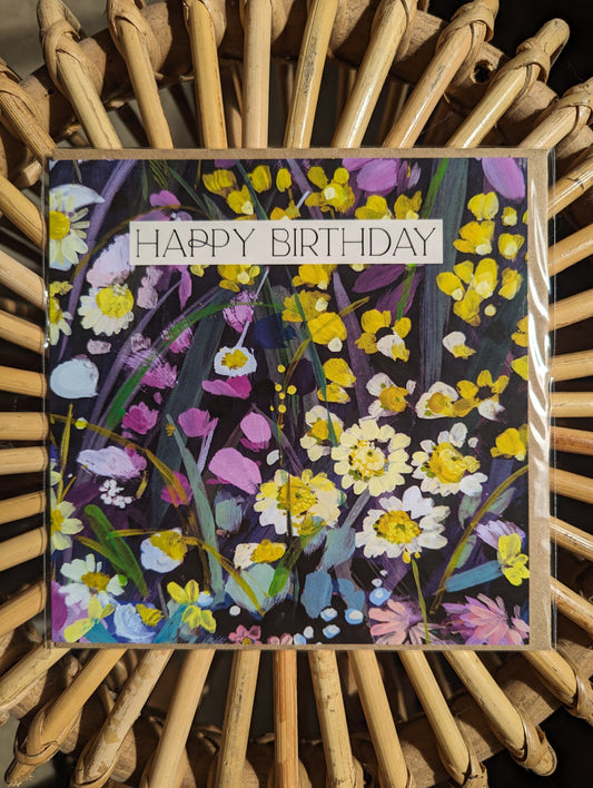 Daisy Floral Birthday Card