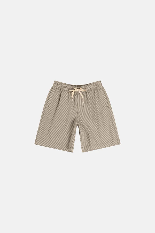 Seersucker Stripe Short Olive
