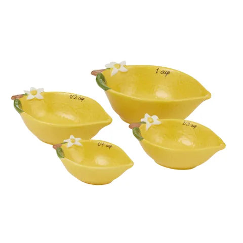 Lemon Ceramic Measuring Cups