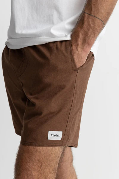 Classic Linen Jam Short - Chocolate Brown