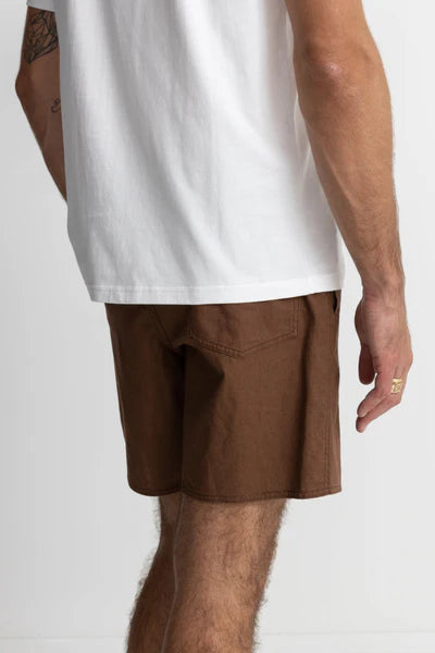 Classic Linen Jam Short - Chocolate Brown