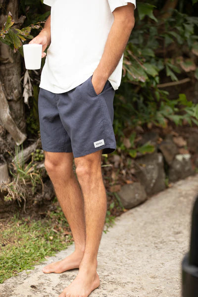 Classic Linen Jam Short - Navy Blue