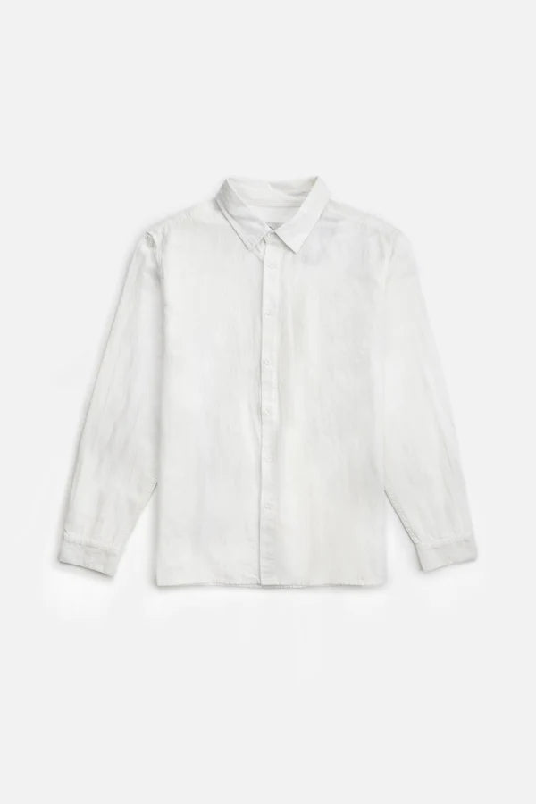 Classic Linen Long Sleeve Shirt - White