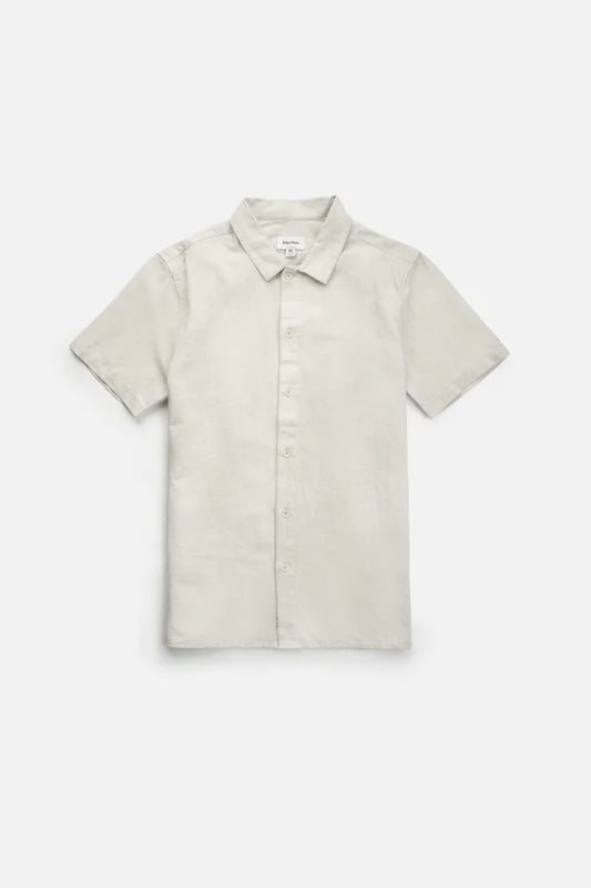 Classic Linen Short Sleeve Shirt - Sand