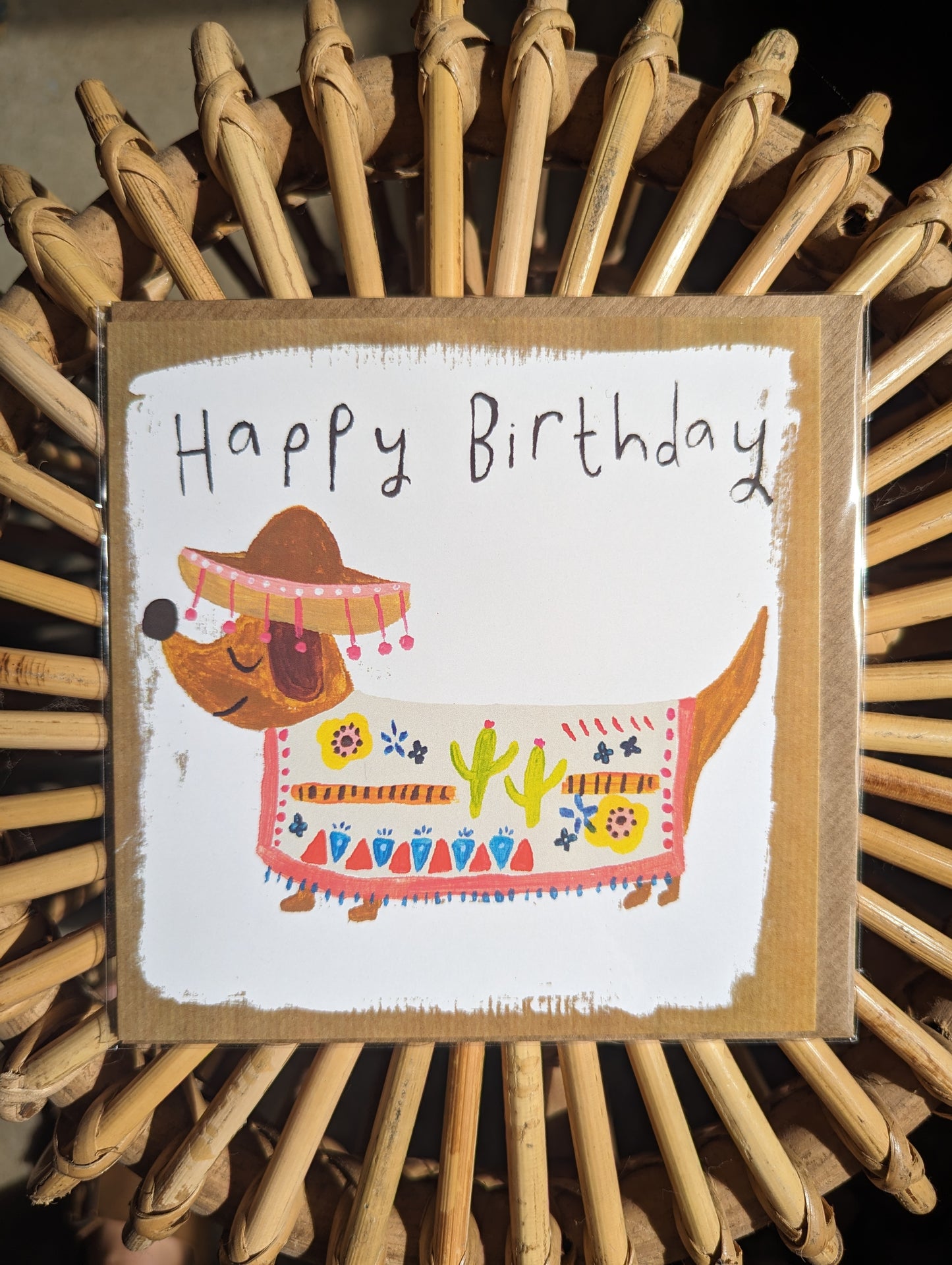 Mexican Dachshound Happy Birthday Card