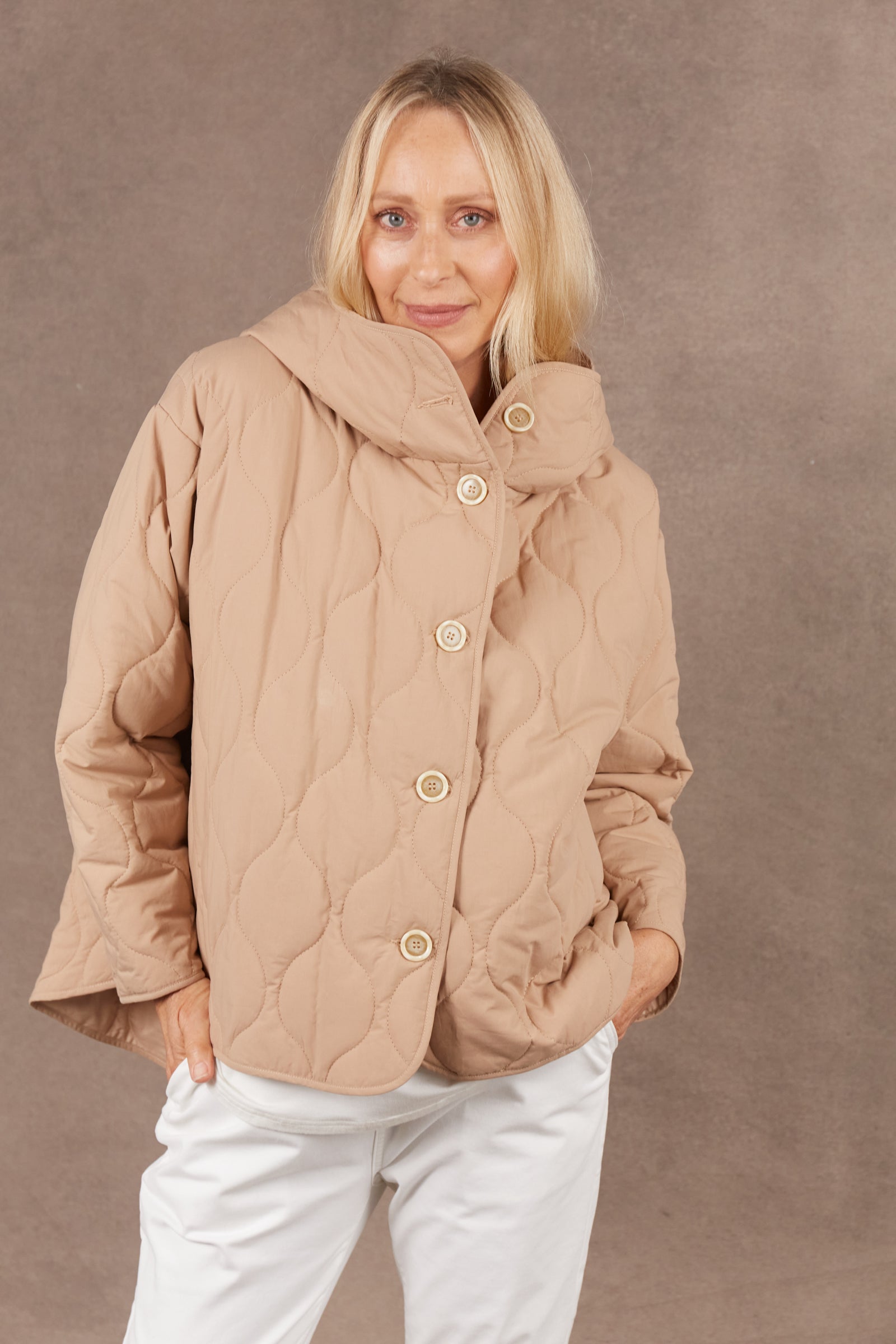 Macleay down long jacket deals