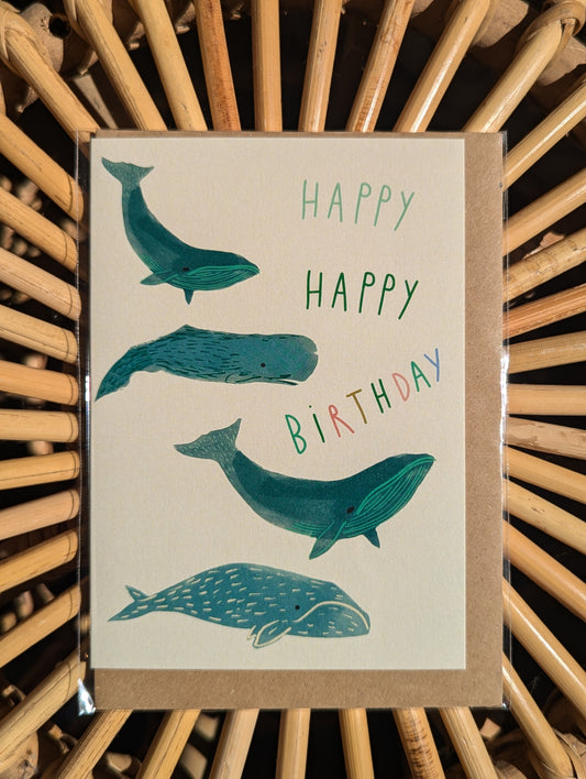 Whales Birthday Card