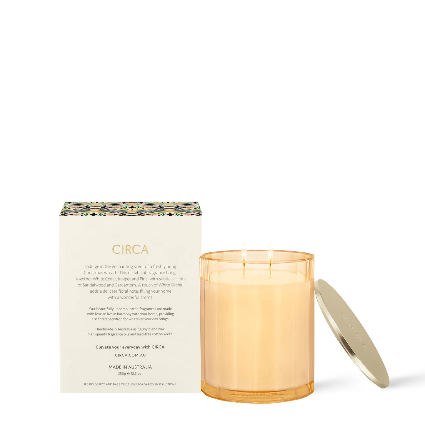 White Fig and Cedar 350g Christmas Candle