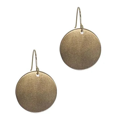 Plain Disc Hook Earrings