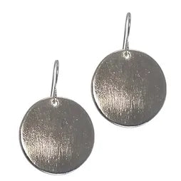 Plain Disc Hook Earrings